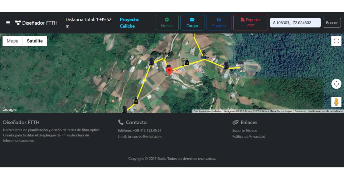 Diseñador FTTH Pro: De la Idea a la Planificación Inteligente de Redes de Fibra Óptica